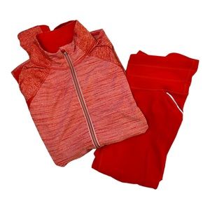 Athleta Capris and Long Sleeve 1/4 zip top-small